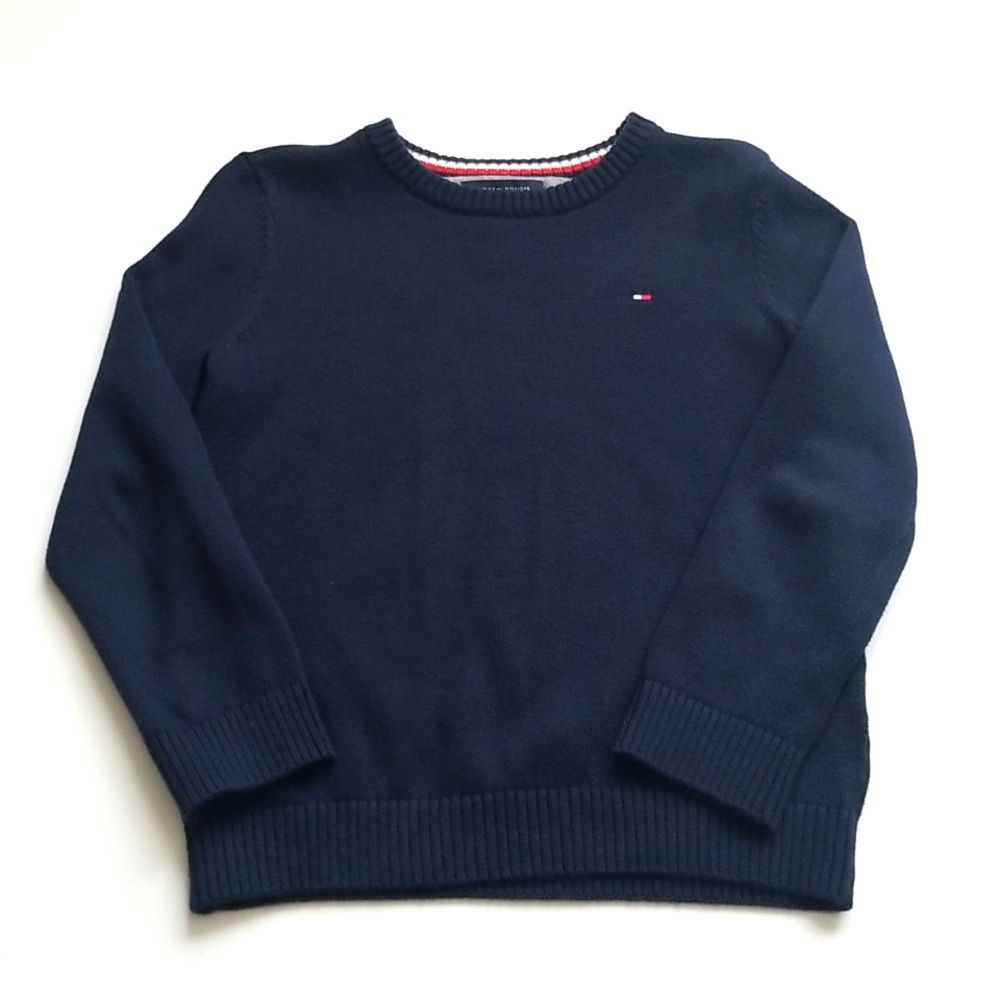 Navy blue Tommy Hilfiger sweater for little boy, size 6-7 yrs;